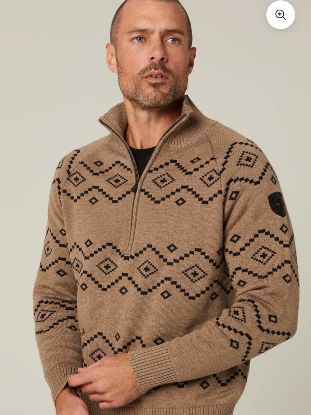 Alp N Rock Brody 1/2 Zip Sweater | Heather Birch